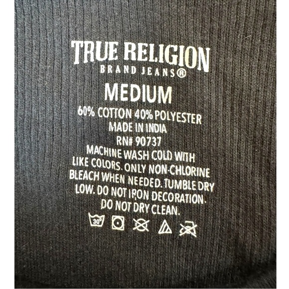 True Religion Ribbed Gold Logo Tank Top Size Medium – Excellent Condition - Picture 5 of 5